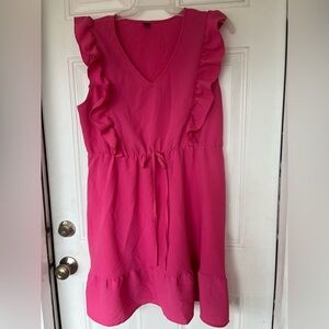 SHEIN Vibrant Pink Ruffle Dress size 3XL.